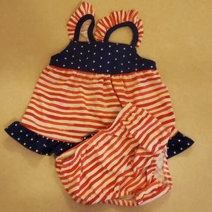 American flag two piece outfit